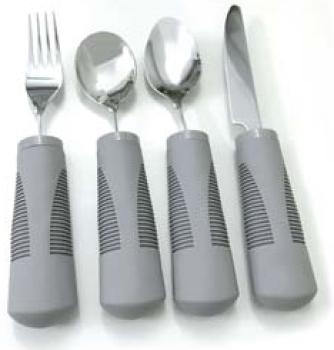 Besteck-Set biegsam 4-teilig, grau